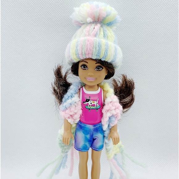 Beanie And Scarf Fits 6 Inch Doll Or Snowman Crafts - Picture 4 of 6